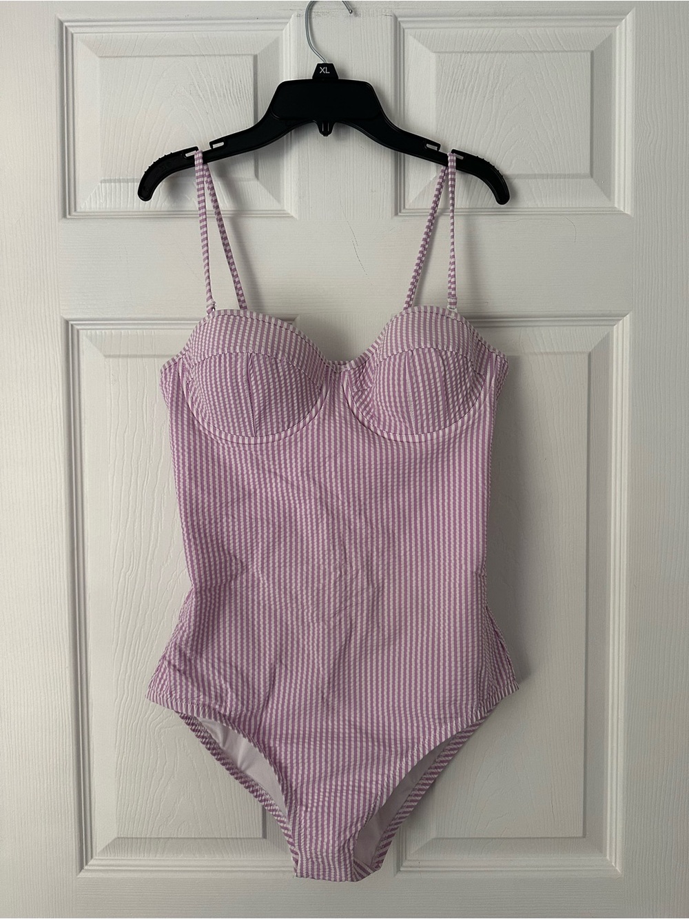 J.Crew Seersucker underwire one-piece swimsuit Size 10 - Picture 3 of 7